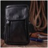 Вертикальная мужская сумка из натуральной кожи на пояс или на плечо Vintage 2422563 - 6