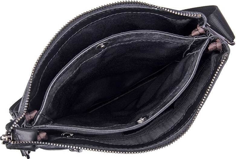 Плоска наплічна чоловіча сумка середнього розміру VINTAGE STYLE (14546)