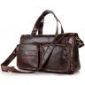 Добротна чоловіча сумка великого розміру з натуральної коричневої шкіри VINTAGE STYLE (14243) - 1
