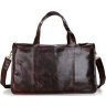 Добротная мужская сумка крупного размера из натуральной коричневой кожи VINTAGE STYLE (14243) - 5
