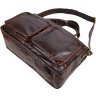 Добротна чоловіча сумка великого розміру з натуральної коричневої шкіри VINTAGE STYLE (14243) - 6