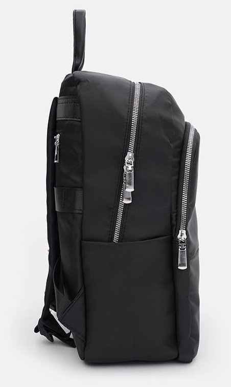 Женский вместительный рюкзак из текстиля черного цвета Monsen 71815 modnotak фото №3