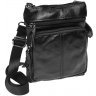 Мужская удобная сумка через плечо из натуральной кожи черного цвета Keizer (15665) - 1