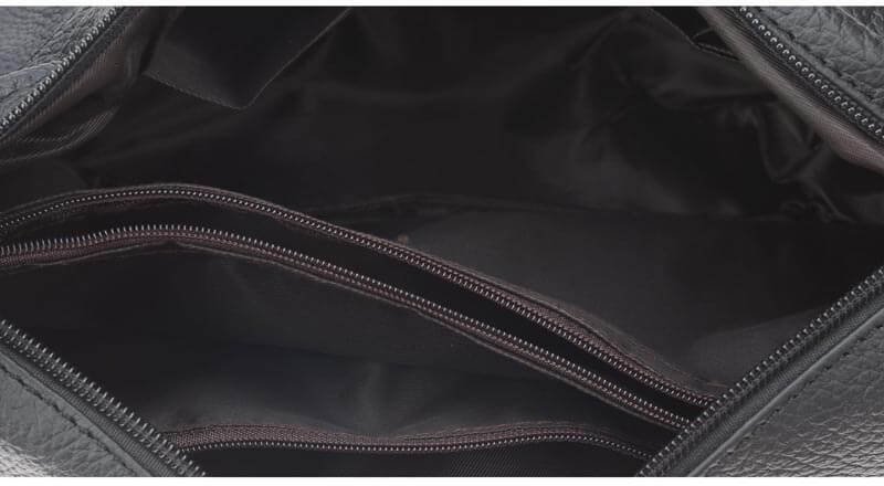 Недорога жіноча шкіряна сумка чорного кольору на плече Borsa Leather (15702)