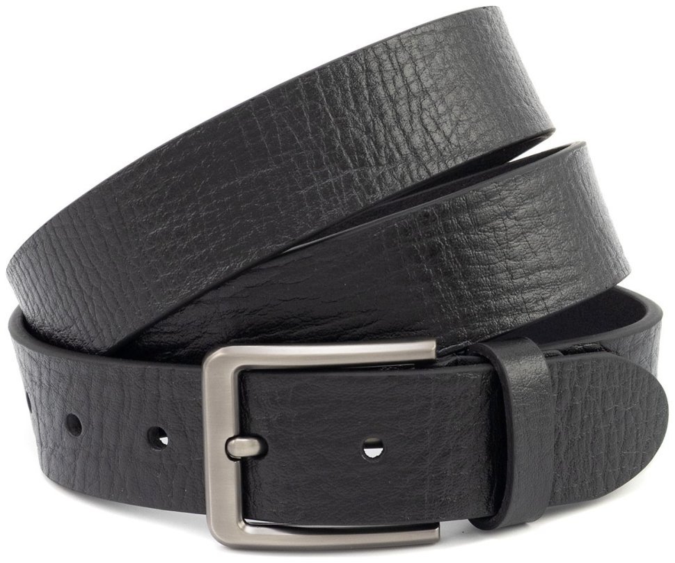 Італійський ремінь чоловічий шкіряний із фактурної шкіри батал до 140 см Gherardini 40830 (чорний) фото №1 Італійський ремінь чоловічий шкіряний із фактурної шкіри батал до 140 см Gherardini 40830 (чорний) modnotak фото №1