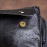 Черная классическая сумка бананка из фактурной кожи VINTAGE STYLE (14809) - 6
