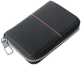 Картхолдер на молнии Beverly Hills из натуральной кожи Vip Collection 102515 (черный)