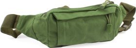 Тактическая текстильная военная сумка на пояс оливкового цвета - MILITARY STYLE (21965)