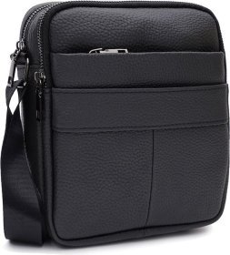 Mужская симпатичная сумка-планшет из натуральной кожи на две молнии Keizer (21887)