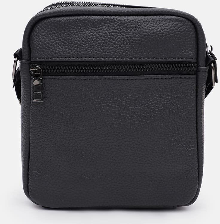 Чоловіча симпатична сумка-планшет із натуральної шкіри на дві блискавки Keizer (21887)