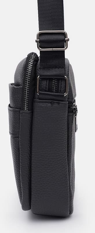 Чоловіча симпатична сумка-планшет із натуральної шкіри на дві блискавки Keizer (21887)