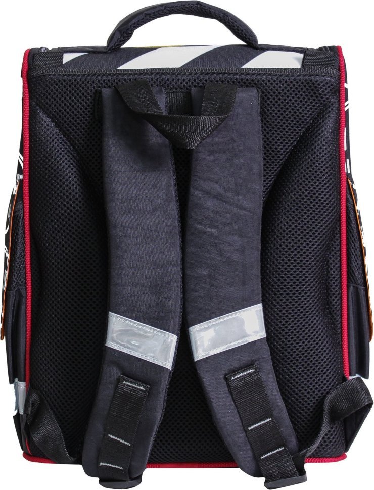 Чорний шкільний каркасний рюкзак із текстилю з принтом Bagland 53315