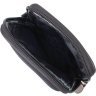 Маленька чоловіча вертикальна сумка з натуральної шкіри чорного кольору Vintage (2421481) - 3