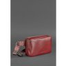 Женская бордовая сумка на пояс из натуральной кожи BlankNote Dropbag Mini (12711) - 4