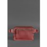 Женская бордовая сумка на пояс из натуральной кожи BlankNote Dropbag Mini (12711) - 5