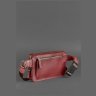 Женская бордовая сумка на пояс из натуральной кожи BlankNote Dropbag Mini (12711) - 6