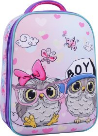 Фіолетовий шкільний рюкзак для дівчаток із текстилю з принтом Bagland (53815)