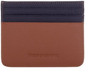 Кожаный картхолдер с отделением для купюр Smith &amp; Canova 93915 черно-коричневого цвета