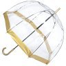 Женский зонт-трость Fulton Birdcage-1 L041-005804 Gold (Прозрачный купол с золотой полосой, механика) 94115 фото №1 Женский зонт-трость Fulton Birdcage-1 L041-005804 Gold (Прозрачный купол с золотой полосой, механика) 94115 modnotak фото - 1