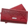 Класичний гаманець червоного кольору з лакової шкіри KARYA (1094-019) - 1