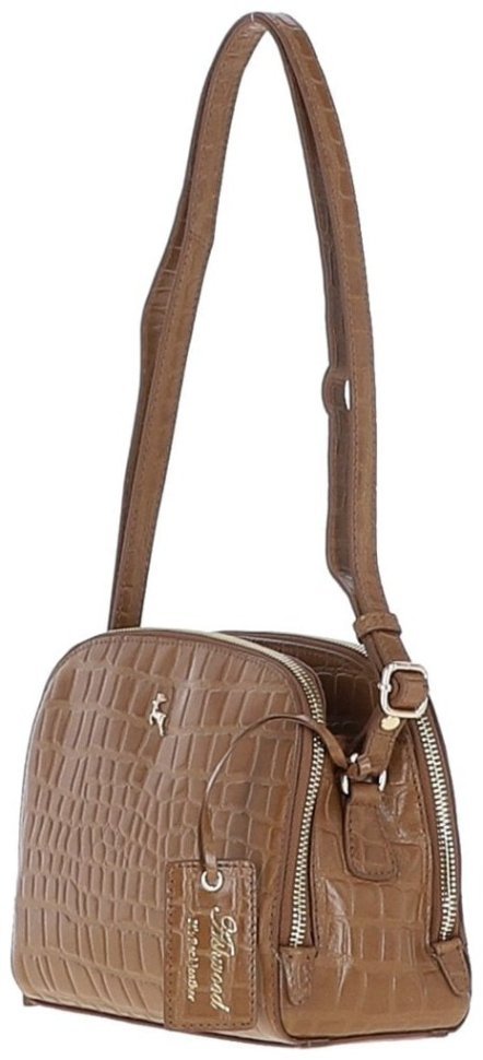 Жіноча шкіряна сумка з фактурною шкірою під крокодила Ashwood C57 рудого кольору 94215 фото №2 Жіноча шкіряна сумка з фактурною шкірою під крокодила Ashwood C57 рудого кольору 94215 modnotak фото №2