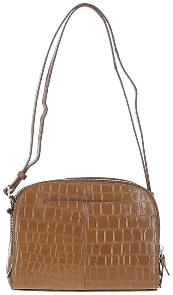 Жіноча шкіряна сумка з фактурною шкірою під крокодила Ashwood C57 рудого кольору 94215 фото №3 Жіноча шкіряна сумка з фактурною шкірою під крокодила Ashwood C57 рудого кольору 94215 modnotak фото №3