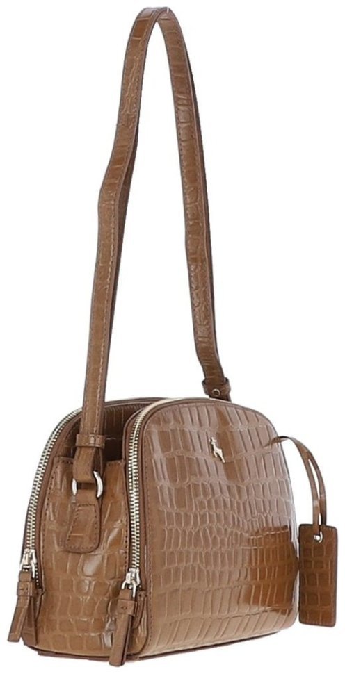 Жіноча шкіряна сумка з фактурною шкірою під крокодила Ashwood C57 рудого кольору 94215 фото №4 Жіноча шкіряна сумка з фактурною шкірою під крокодила Ashwood C57 рудого кольору 94215 modnotak фото №4