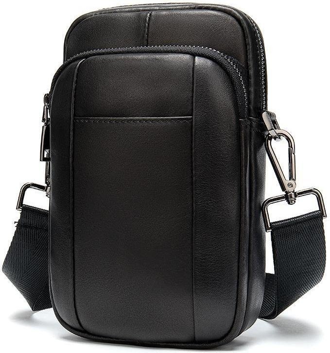 Компактная мужская сумка через плечо вертикального типа VINTAGE STYLE (20016)