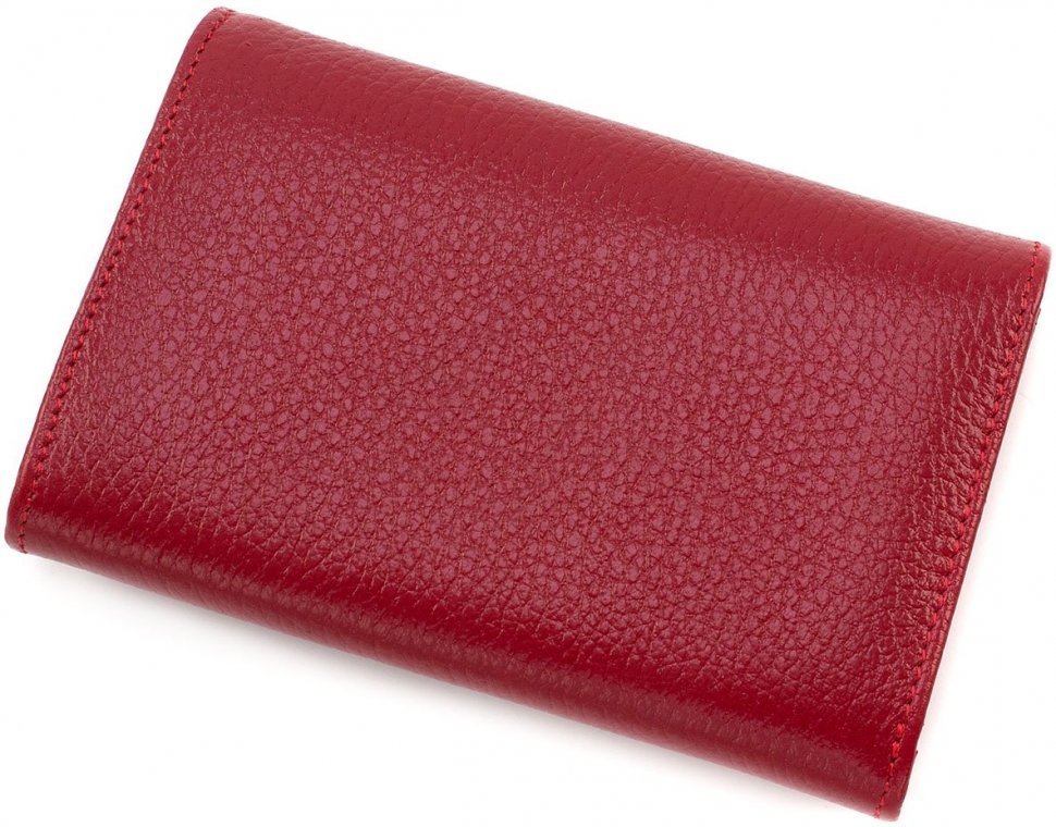 Красивый кошелек красного цвета из высококачественной кожи Tony Bellucci (10765)