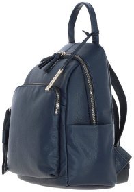 Жіночий рюкзак зі шкіри флотар на 1 містке відділення Ashwood X37 синього кольору 94415