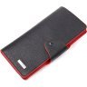 Місткий жіночий гаманець із натуральної шкіри в чорно-червоному кольорі KARYA (2421001) - 1