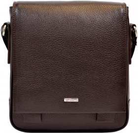 Темно-коричневая сумка на плечо из натуральной кожи Desisan (420-09)