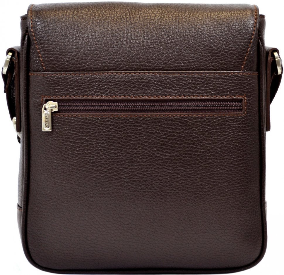 Темно-коричнева сумка на плече з натуральної шкіри Desisan (420-09)