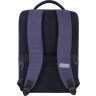 Синій чоловічий текстильний рюкзак з відсіком під ноутбук Bagland (55515) - 4