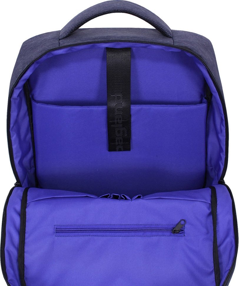 Синій чоловічий текстильний рюкзак з відсіком під ноутбук Bagland (55515)