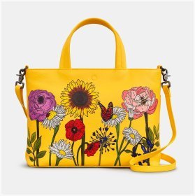 Яркая женская кожаная сумка через плечо Yoshi Y26 желтого цвета 95515