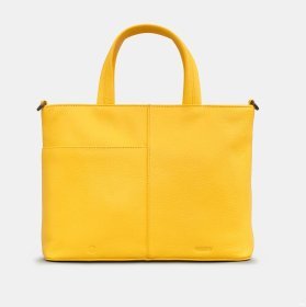 Яркая женская кожаная сумка через плечо Yoshi Y26 желтого цвета 95515