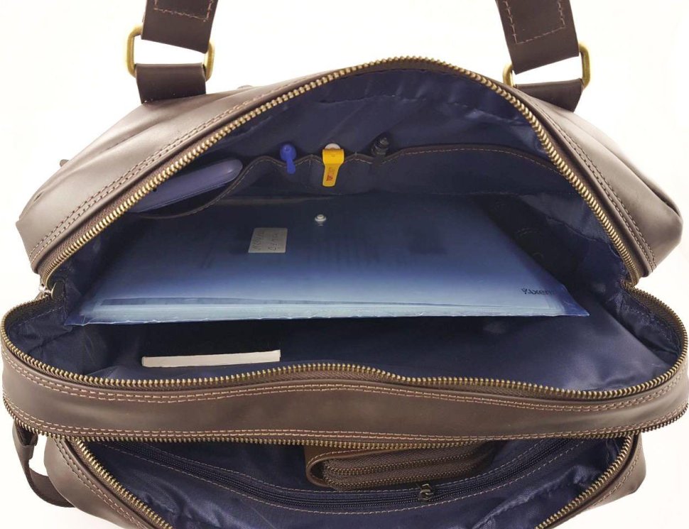 Вместительная сумка для ноутбука коричневого цвета VATTO (11857)