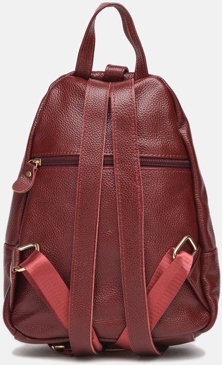 Женский кожаный рюкзак бордового цвета Keizer (19333)