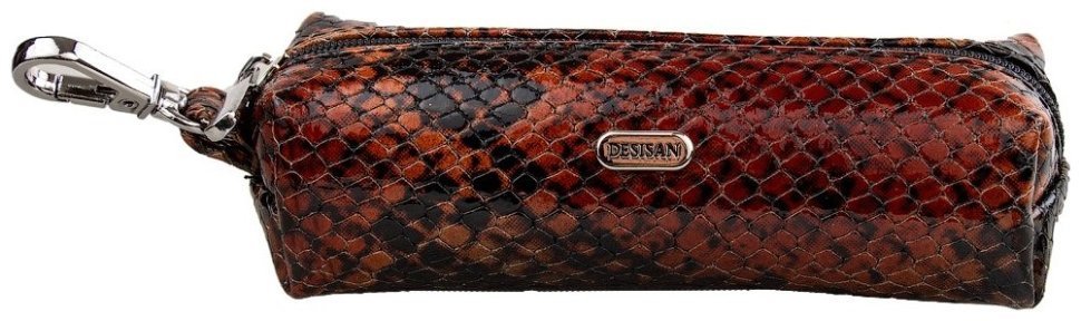 Женская ключница из натуральной кожи под рептилию с карабином для сумки Desisan 107015 разноцветная фото №1 Женская ключница из натуральной кожи под рептилию с карабином для сумки Desisan 107015 разноцветная modnotak фото №1
