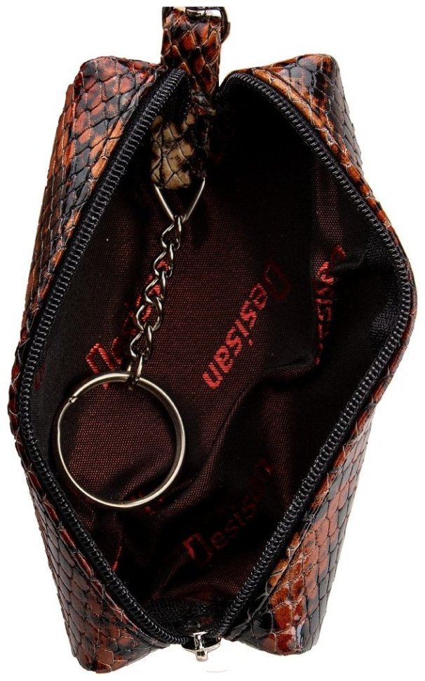 Женская ключница из натуральной кожи под рептилию с карабином для сумки Desisan 107015 разноцветная фото №4 Женская ключница из натуральной кожи под рептилию с карабином для сумки Desisan 107015 разноцветная modnotak фото №4