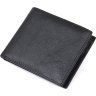 Чорний класичний чоловічий гаманець із зернистої шкіри без фіксації Vintage (2420475) - 1
