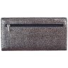Кошелек женский из фактурной кожи с клапаном на кнопке Desisan 107315 серого цвета modnotak фото - 2