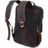 Черный текстильный дорожный рюкзак на два отделения Vintage (20611) - 2