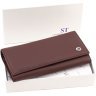 Жіночий гаманець коричневий з натуральної шкіри з навісним клапаном ST Leather 1767415 - 8