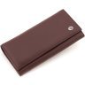 Жіночий гаманець коричневий з натуральної шкіри з навісним клапаном ST Leather 1767415 - 3