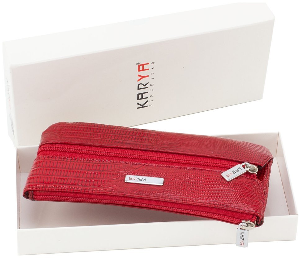 Уценка! Яркая ключница красного цвета из натуральной кожи KARYA (108015) modnotak фото №7