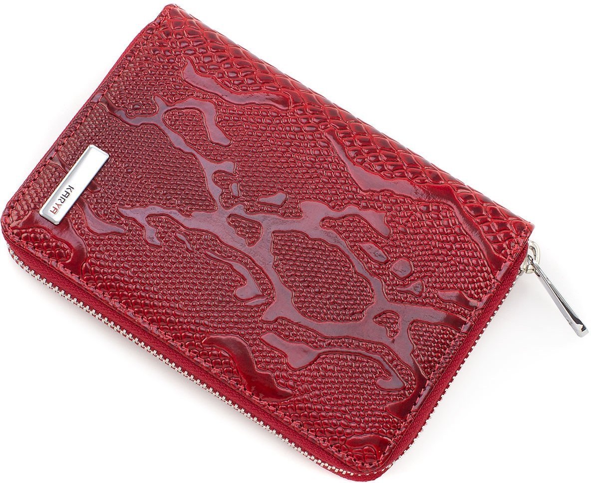 Жіночий гаманець з лакової шкіри з блискавичною застібкою KARYA (12359)
