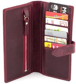 Купюрник ручной работы цвета марсала Grande Pellе (13044)