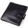 Классический мужской кошелек из гладкой кожи на кнопке без монетницы Tony Perotti черный 108515 modnotak фото - 1
